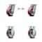 Service Caster 5 Inch Kingpinless Poly on Aluminum Wheel Caster Swivel Locks 2 Rigid SCC, 2PK SCC-KP30S520-PAR-BSL-2-R-2 - alternate 1